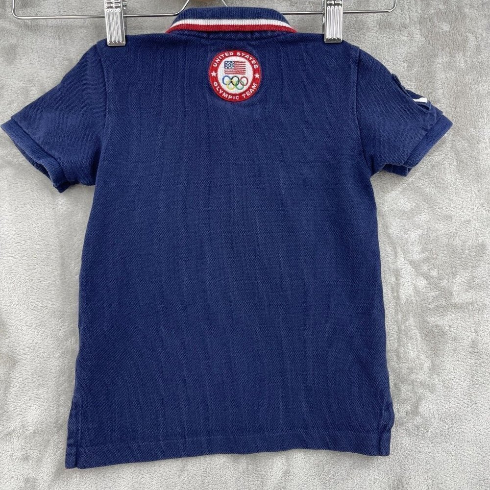 Polo Ralph Lauren 2012 USA Olympic Team Embroidered Polo Shirt Navy Boy's 24M - Picture 6 of 10